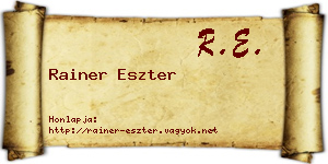 Rainer Eszter névjegykártya