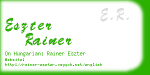 eszter rainer business card